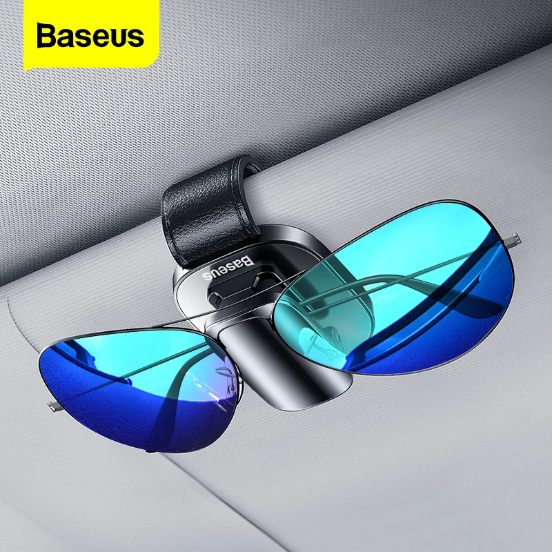 Soporte para gafas de sol de coche Baseus, Clip para gafas de sol, organizador para gafas de sol de coche, almacenamiento de gafas de sol, soporte para gafas, Estuche para gafas