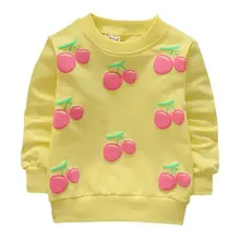 Autumn Baby Top Lovely Newborn Baby Girls Outwear Cute Cherry Coats Button Warm Infant Children Clothing For 0-36 M