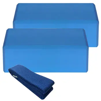 

2pcs EVA Yoga Blocks 1pcs Cotton Fitness Yoga Strap Stability Blocks Yoga Strap Set for Yoga Pilates Meditation for Exercise
