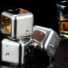 Кубики льда из нержавеющей стали многоразовые охлаждающие камни для виски вино держать ваш напиток холодным дольше Виски камни