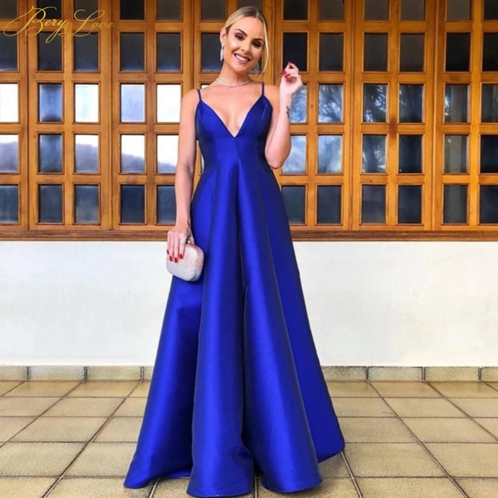 cobalt blue evening gown