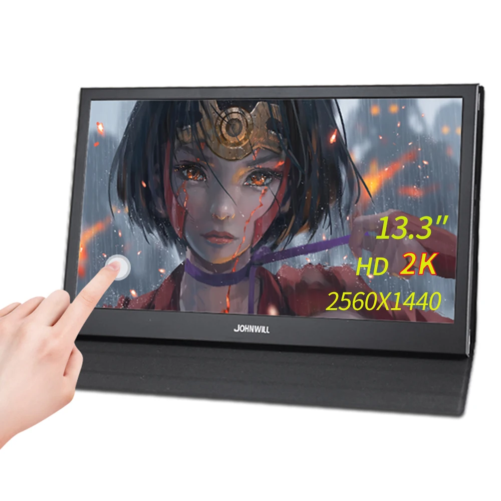 13 3 дюймовый портативный монитор 2K с сенсорным экраном ЖК-монитор hdmi IPS 1080P игровой
