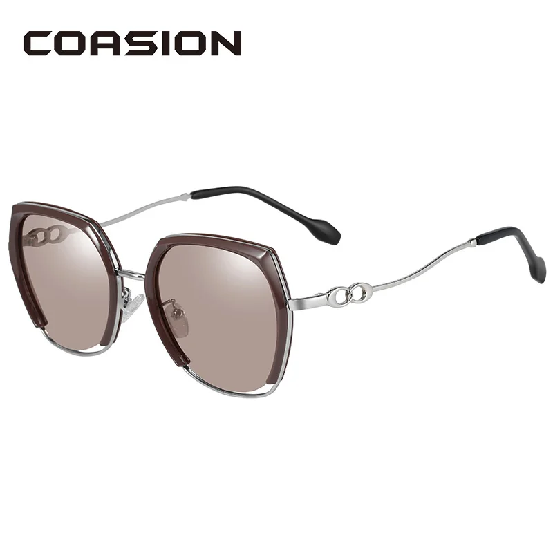 COASION модные негабаритные поляризованные солнцезащитные очки для женщин