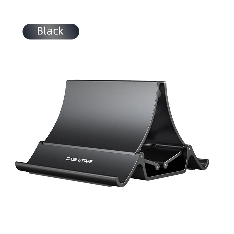 CABLETIME Vertical Laptop Stand Automatically Shrink Space-Saving Multifunctiona