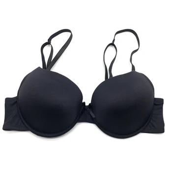 

2020 New Small Breasted Women Super Push Up Bra Thick Padded Black Three Quarter Cup Back Closure Underwire Sexy Female Bra Hot