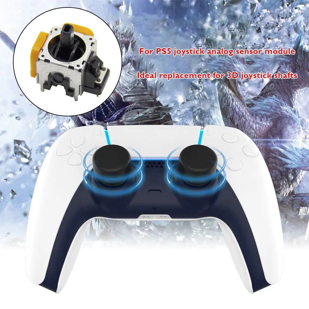 1 Pair 3D Analog Joystick Sensor Module Replacement for Sony PS5 Controller Controller Repair Parts PlayStation PS5 Accessories