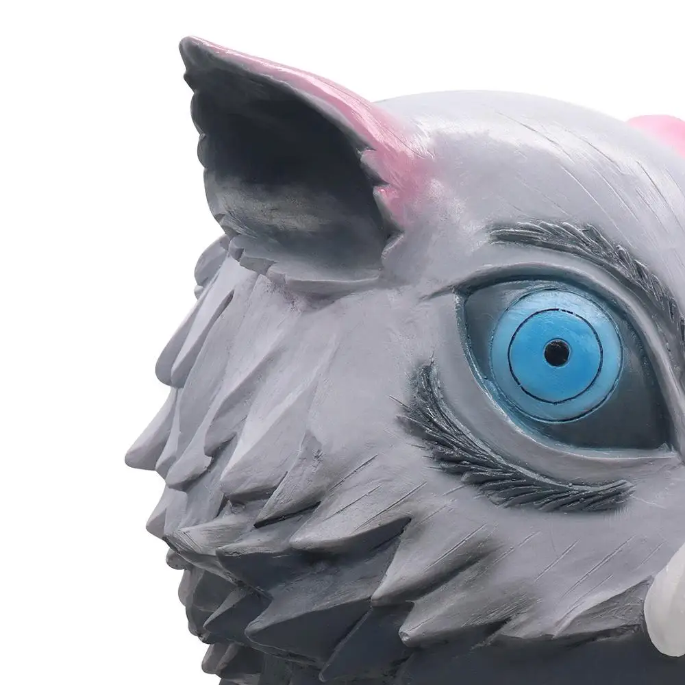 Demon Slayer Kimetsu no Yaiba Mask Cosplay Costume Hashibira Inosuke Halloween Latex Masks Wild Boar Prop