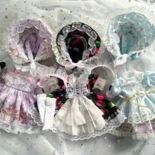Ретро корт платье головной убор+ платье для blyth 1/6 куклы аксессуары одежда платье принцессы