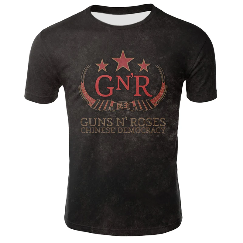 Новинка, мужские футболки GUNS N ROSE NIGHTRIAN, футболка с принтом, Мужская футболка, летняя черная футболка, панк, Череп, роза, дизайн размера плюс - Цвет: T17-1