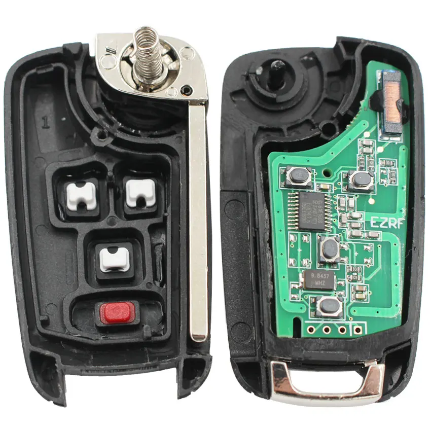 4 кнопки дистанционного ключа для Chevrolet Malibu Cruze Aveo Spark Sail 315/433 МГц ID46 чип 3 + 1 кнопка