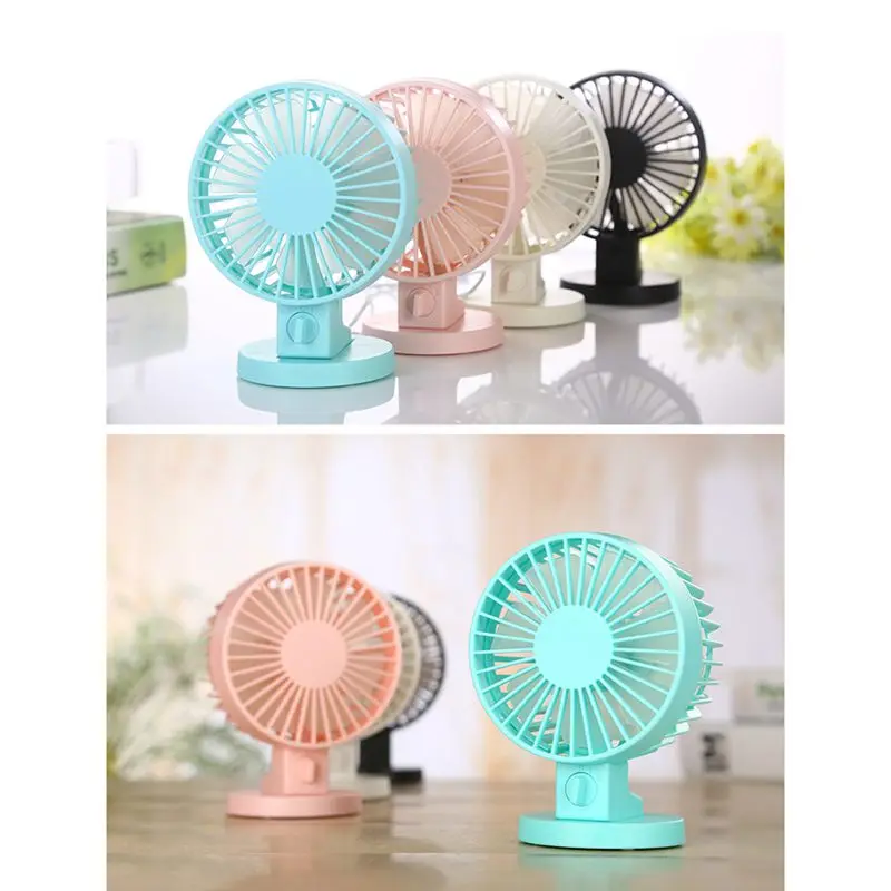 Mini USB Personal Table Desk fan,Powerful Wind Portable Small Quiet Fan 2 Speed Modes Dual Blades for Room Office Desktop Outdoo