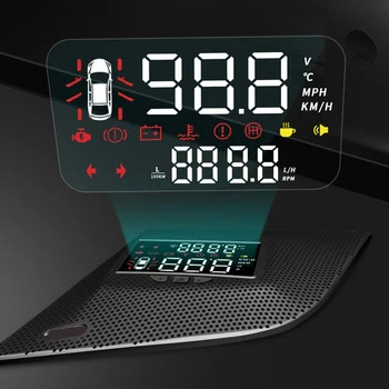 

HUD Car Head Up Display Windshield Glass Projector Security Alarm Overspeed RPM Voltage For Buick Envision 2016 2017 2018 2019