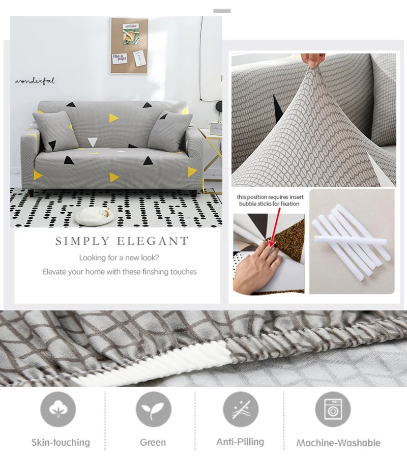 L-Shaped Sofa Cover Corner Sofa Slipcovers Elastic Chaise Cover 1/2/3/4 Seater Stretch Sectional Couch Armchair Cover Protector