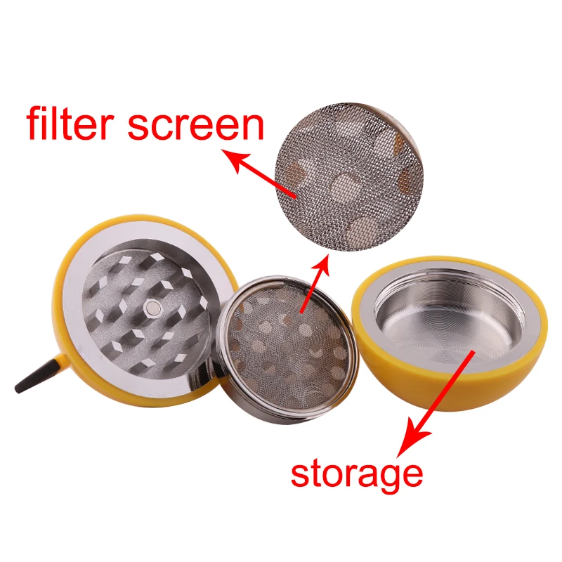 1pc High Quality Zinc Alloy Tobacco Herb Grinder Weed Smoking Accessories 3 Layers Pokeball Metal Grinder For Smoking
