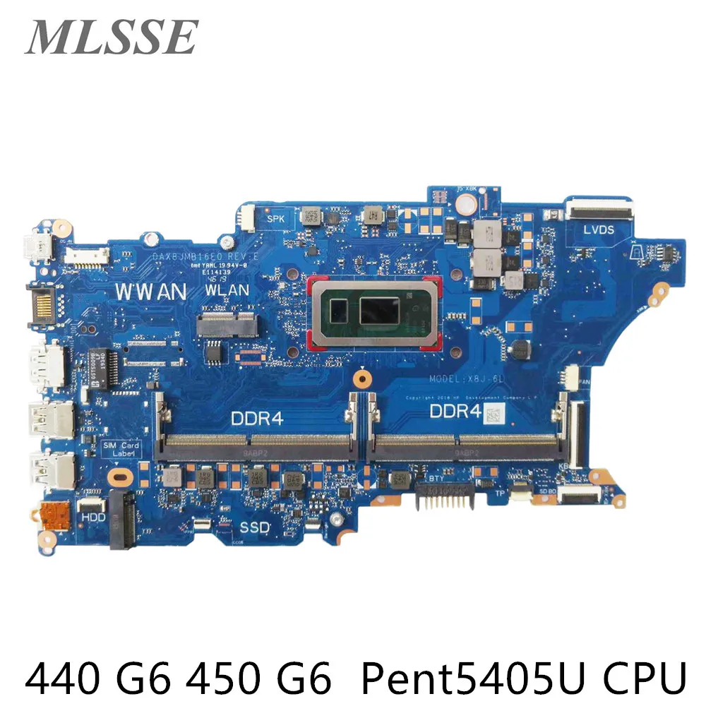 Для HP ProBook 440 G6 450 материнская плата для ноутбука L44887-001 с процессором Pent5405U DDR4