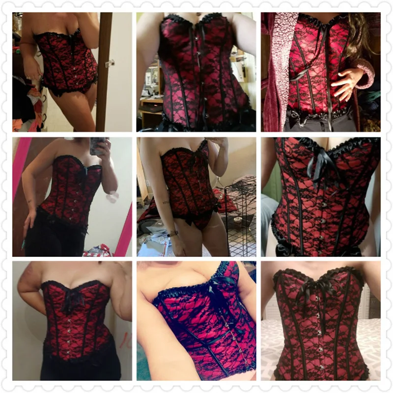 Najtaniej Kobiety Sexy talia gorset treningowy zasznurować gorsety gorsety pas wyszczuplający w talii gorset Burlesque Plus rozmiar Overbust Corselet Gothic Lady