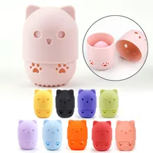 Губка, силиконовый держатель для пудры, подставка для сушки макияжа, чехол, портативная Косметическая Мягкая подставка для дисплея, косметический держатель для косметики