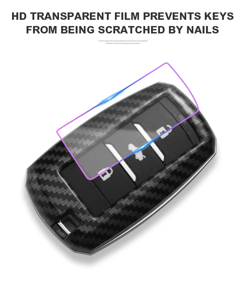 Carbon Fiber Car Smart Key Cover Case Fob For Changan CS75 EADO CS35 RAETON CS15 V3 V5 V7 2020 2021 Protect Shell Accessories - H6631157080e04c7ca6d6cfbf3b675ee5i