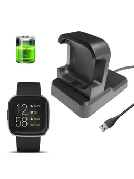 

Desktop Station Charger Adapter Base USB Holder Charging for Fitbit- Versa 1/ 2 R91A