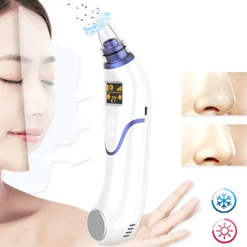 

Hot And Cold Compress Blackhead Suction Instrumentpore Vacuum Cleaner Led Screen Usb Rechargeable With Hot And Cold Pressing