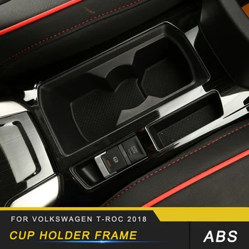

Auto Car-styling Gear Frame Cup Holder Both Sides Cover Interior Accessories for Volkswagen T-ROC 2017-2020