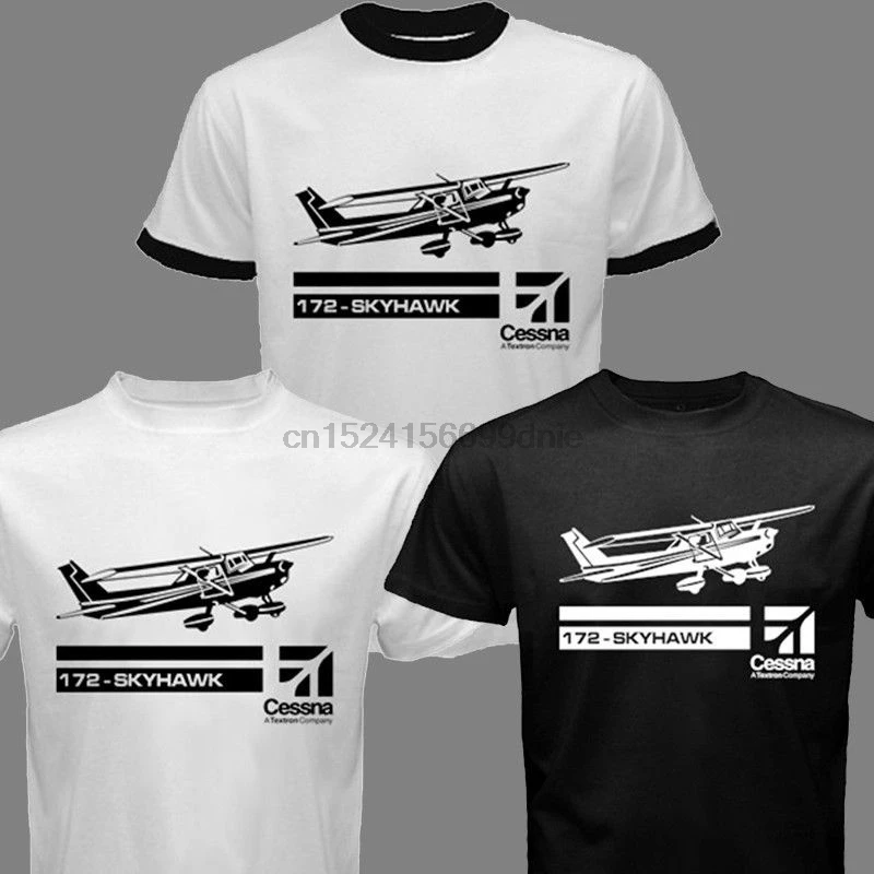 New Cessna Aircraft Aviation Skyhawk 172 Airplane T-shirts Tee | Мужская одежда