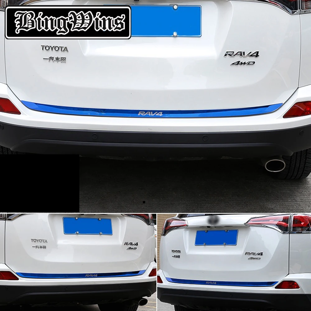 BeingWins, автомобильный Стайлинг для Toyota Rav4 14-19, крышка багажника, крышка багажника, край багажника, накладка, молдинг, украшение, полоса