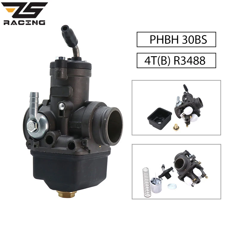 

ZS Racing Motorcycle 30mm Carburetor Dellorto PHBH 30BS 4T(B) R3488 For 50cc-300cc Motocross Dirt Pit Bike Racing Universal