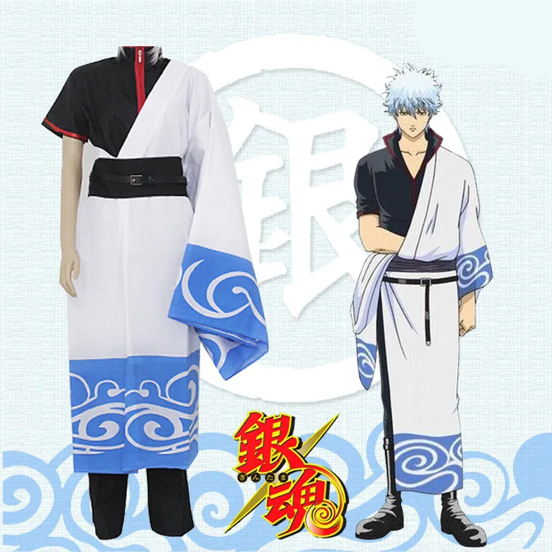 Обувь для костюмированной вечеринки по японскому аниме Gintama/серебристый Костюм