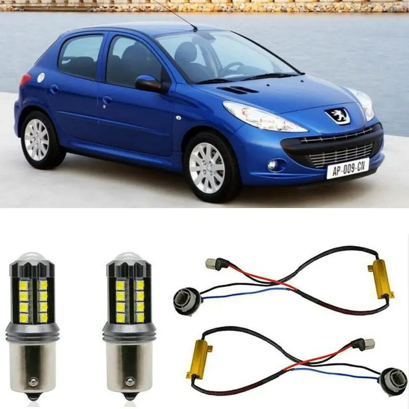 

Fog lamps for PEUGEOT 206+ 2L 2M Hatchback Stop lamp Reverse Back up bulb Front Rear Turn Signal error free 2pc