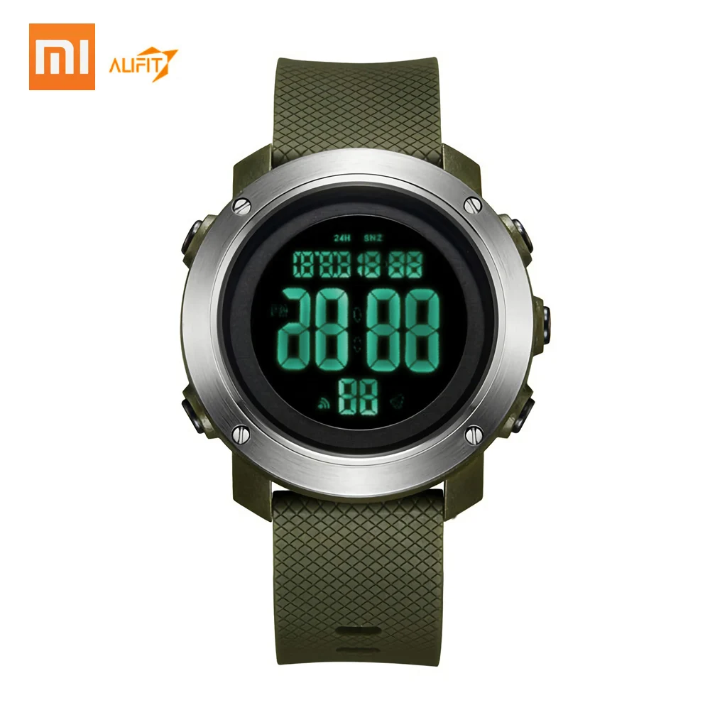 Мужские Цифровые часы Xiaomi ALIFIT водонепроницаемые умные с подсветкой светящийся