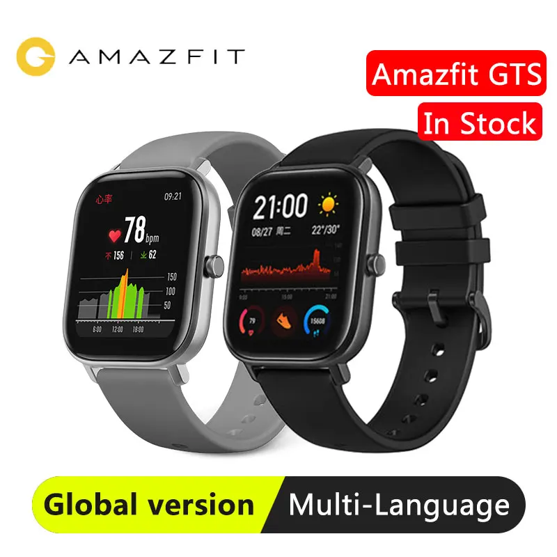 Глобальная Версия смарт-часов Huami Amazfit GTS GPS пульсометр водонепроницаемость 5ATM
