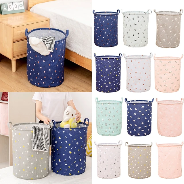 Cesta plegable grande para la ropa sucia, cesta de almacenamiento de  juguetes para niños, organizador del hogar, barril de almacenamiento, Cubo  de lavandería con asas - AliExpress