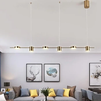 

Modern minimalist restaurant pendant lamp strip minimalist bar table dining room creative long shape pendant lights