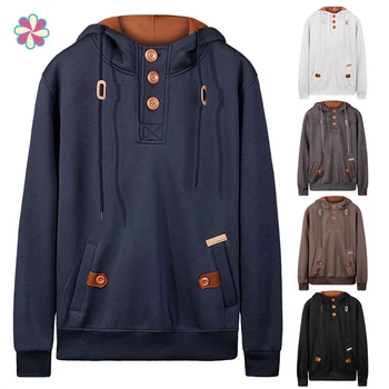 

Men's Slim Hooded Warm Hooded Sweatshirt Hooded Jacket Coat Jacket Fashion Cuff Decoration W118