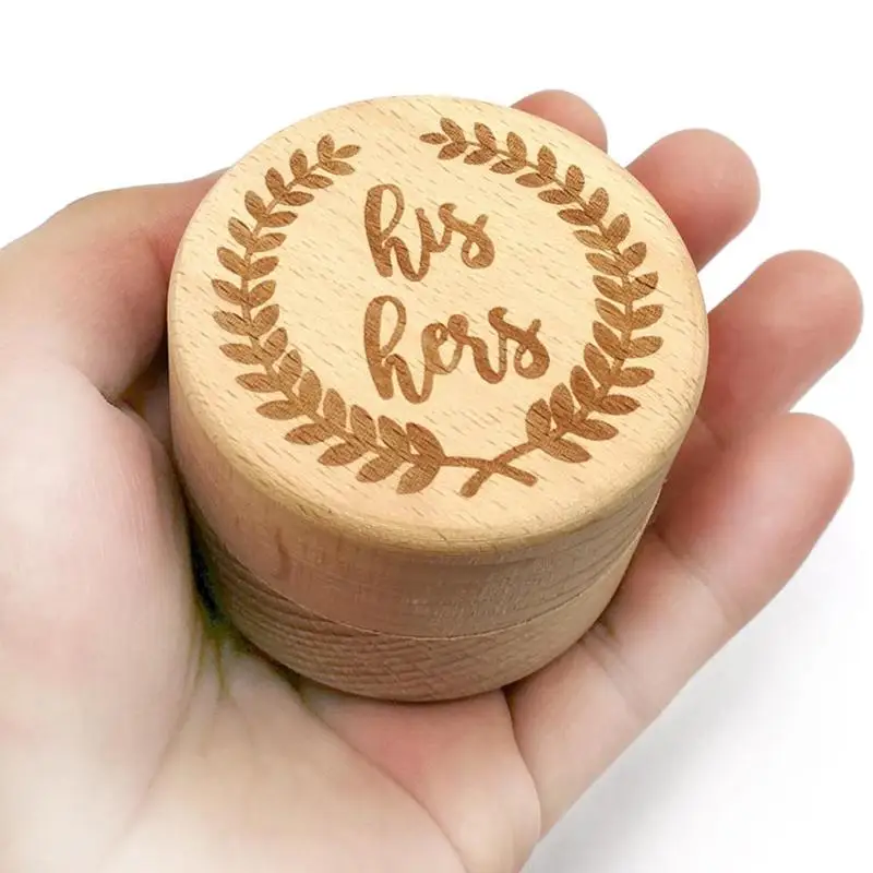 Деревянная коробка для обручальных колец, деревянная коробка для обручальных колец, чехол для хранения ювелирных украшений для свадебного кольца, подарок