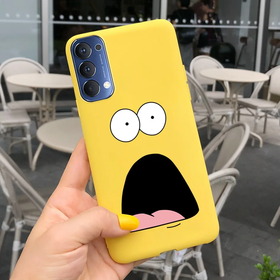 Cute Cartoon Case For OPPO Reno 4 5 Pro 5G Cover Silicone Soft TPU Back Protection Phone Case Fundas For Reno4 4G CPH2113 Bumper