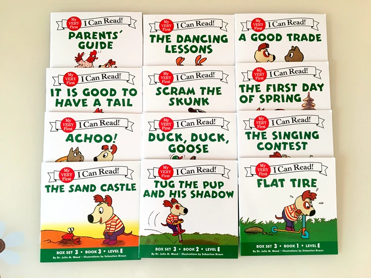 

12books/set I Can Read Phonics In English Language Books for Children Kids Story Picture Pocket Books Baby Learning Toys