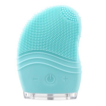

Green Mini Electric Massage Sonic Brush Silicone Face Facial Cleaning Washing Machine