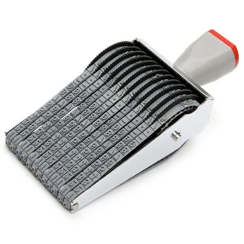 

Hot XD-Multipurpose 12 Digit Alphabet Rolling Rubber Stamp English Letter Number Emboss Diy Scrapbooking Roller Stationery