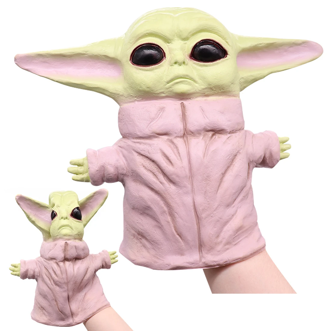 Marionnette A Main Marvel Baby Yoda En Pvc Jouet En Peluche Serie Star Wars Modele A Main Cadeau De Noel Et D Anniversaire Aliexpress