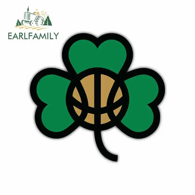 

EARLFAMILY 13cm x 12.4cm for Boston Celtics Basketball Logo Funny Car Stickers JDM Trunk RV VAN Car Accessories Vinyl Graphics