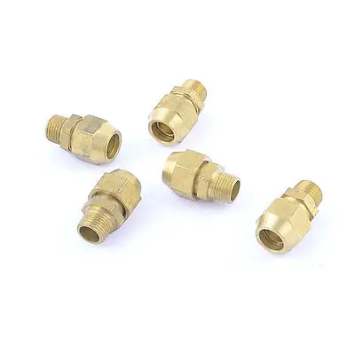 

5 x Brass 9.6mm Thread 8mm Hose Air Fittings Quick Coupler Connector