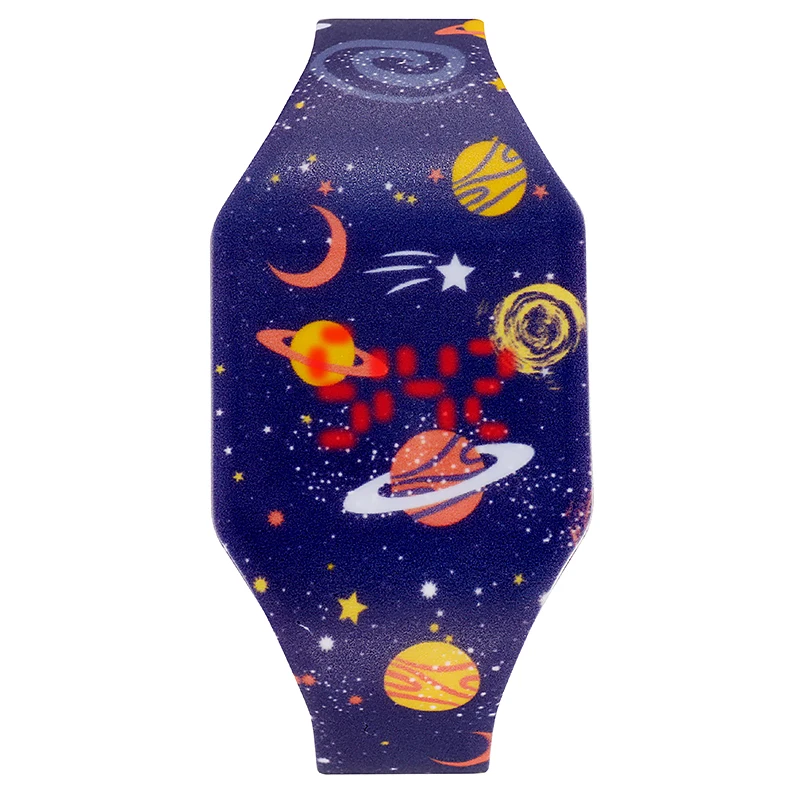 Cartoon Digital Watches Astronaut Outer Space Galaxy Ocean Blue Sea Artistic Design Gift For Kids | Наручные часы