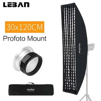 

Godox 12"x 47" 30 x 120cm Strip Honeycomb Grid Rectangular Softbox for Photo Strobe Studio Flash Softbox Profoto Mount