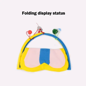 

Foldable Pet Cats Bed Mobile Playing Tent Kitten Activity Pad Play Toys House Mats Outdoor YE-Hot