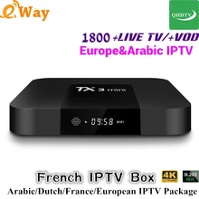 Европейская телевизионная коробка Tx3mini с 1 год QHD tv IP tv подписка QHD код лучший арабский Франция, Италия, голландский IP tv