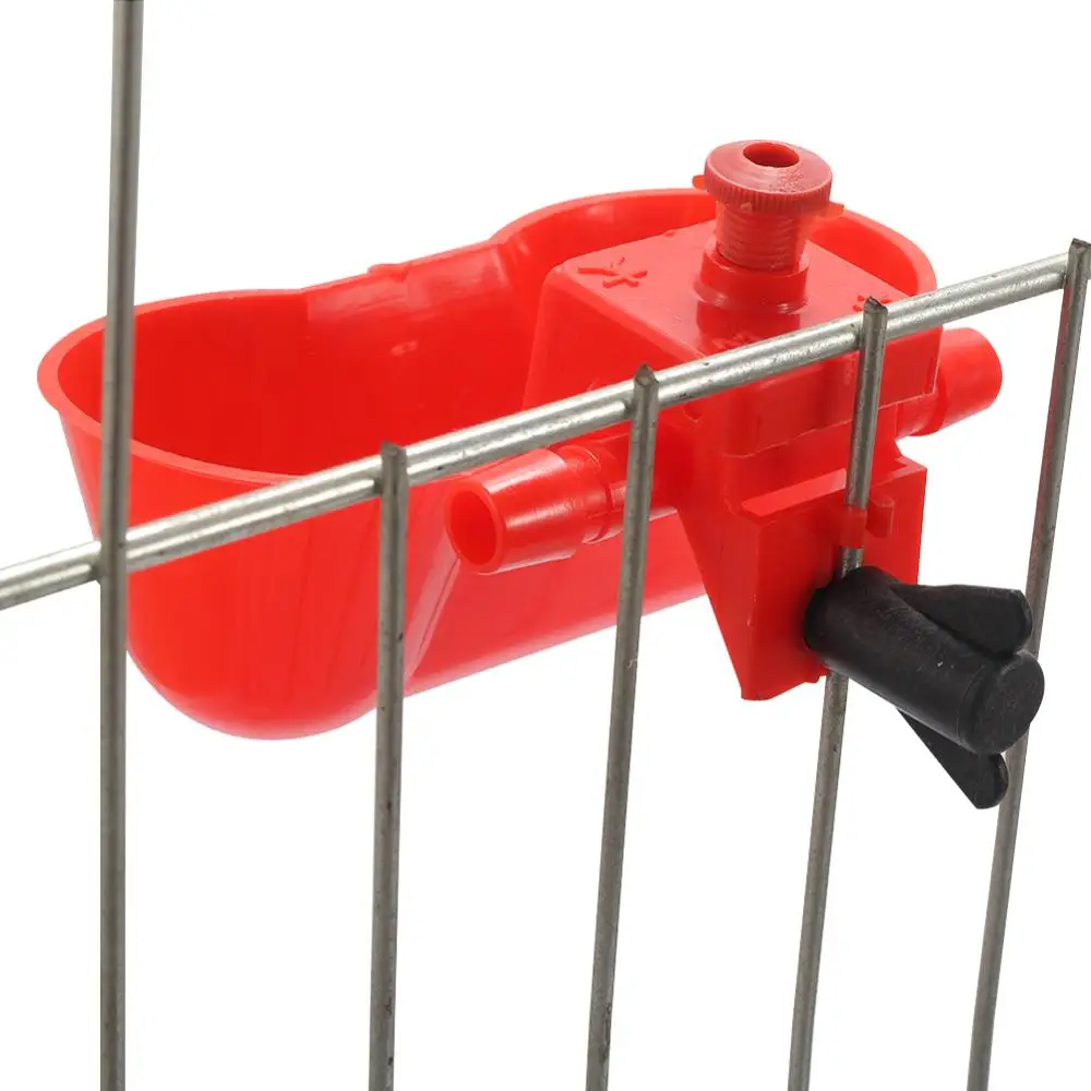 Bird Water Drinker Bird Dringking Bowls Water Drinker Pigeon Quail Automatic Chicken Drinking double Cups Screws Bird Feeder Tools 5 Pcs