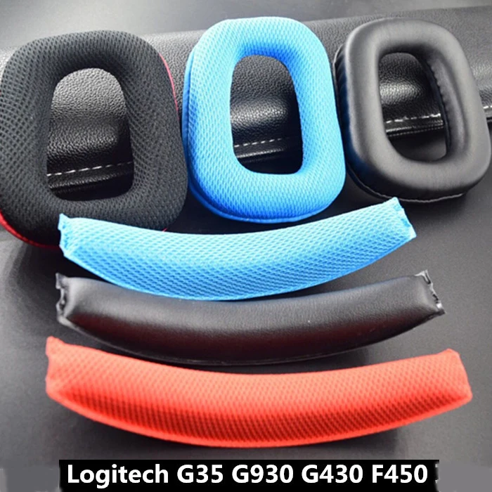 Ободок для наушников и подушечки Logitech G35 G930 G430 F450 Сменный Набор подушечек