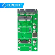 ORICO mSATA до 2,5 дюймов SATA 22PIN адаптер SSD адаптер карта Поддержка SATA3 протокол полная высота размер mSATA до 2,5 SATA 22PIN